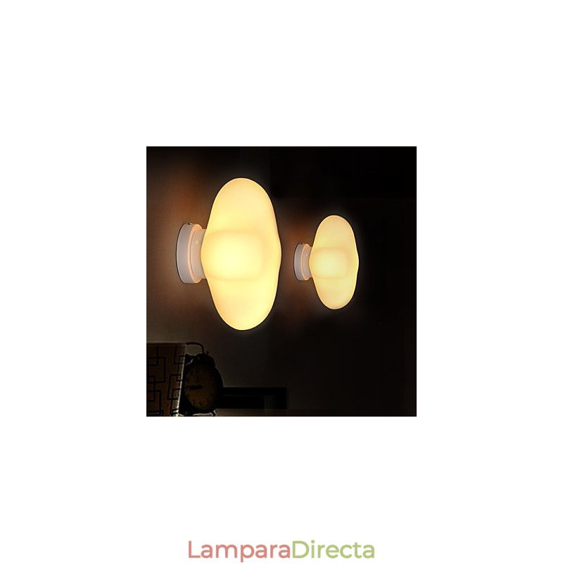 Lámpara de cúpula de cristal con forma de hierba de la suerte, contemporánea y contraída, de un solo cabezal, de 22 x 22 cm