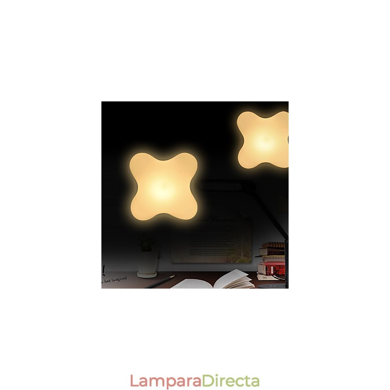 Lámpara de cúpula de cristal con forma de hierba de la suerte, contemporánea y contraída, de un solo cabezal, de 22 x 22 cm