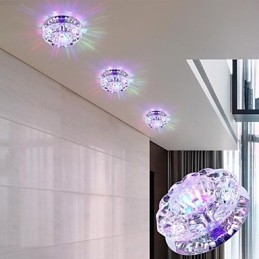 Lámpara de techo de cristal SMD 3W, lámpara creativa, luz de cúpula absorbente