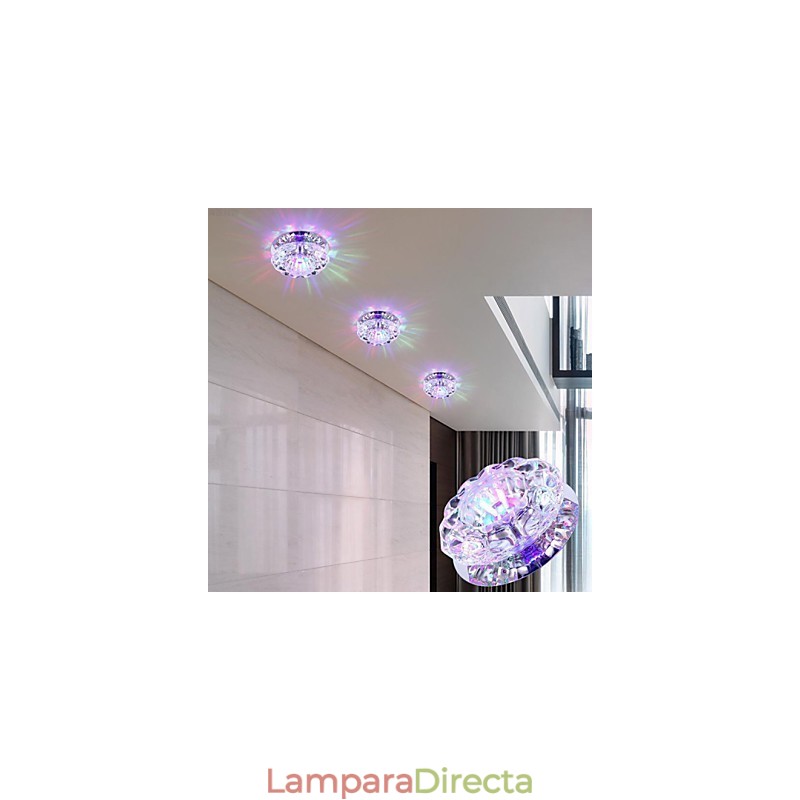 Lámpara de techo de cristal SMD 3W, lámpara creativa, luz de cúpula absorbente