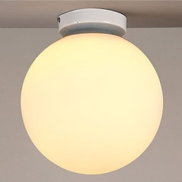 Lámpara de cúpula de cristal blanco, contemporánea y con estilo
