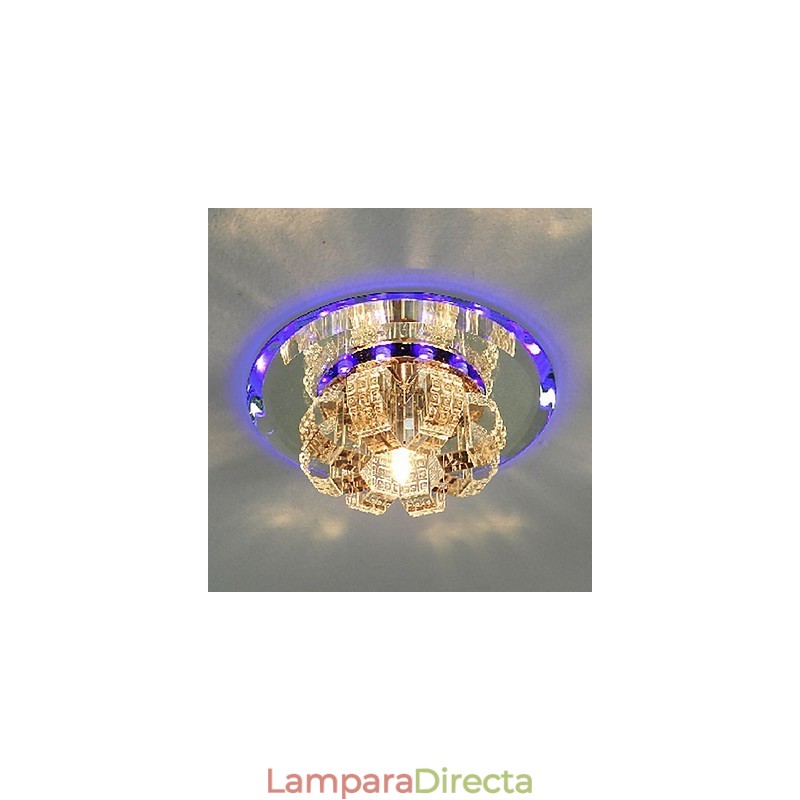 Lámpara de techo moderna contemporánea de cristal galvanizado