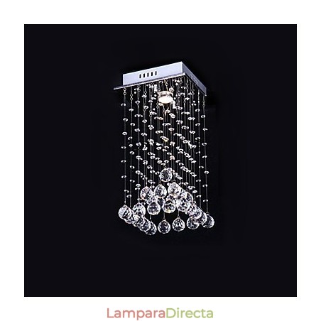 Lámpara de araña moderna contemporánea de metal galvanizado con cristal y montaje empotrado Lámpara de araña moderna contemporánea de metal galvanizado con cristal y montaje empotrado