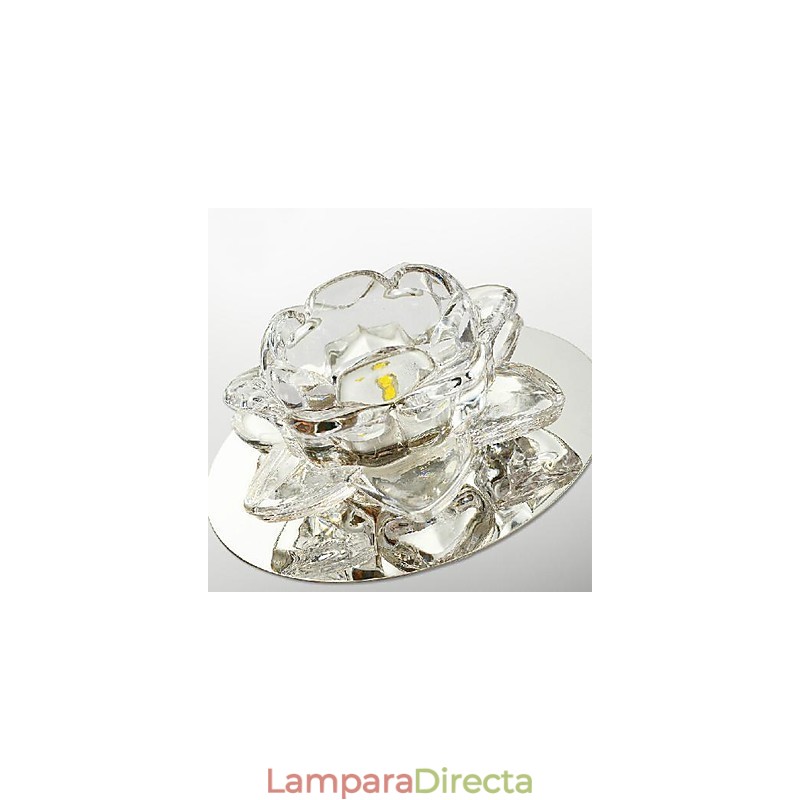 Lámpara empotrada moderna de metal galvanizado estilo mini de cristal contemporáneo