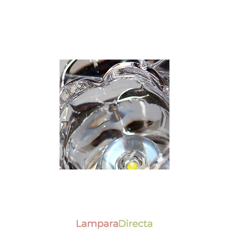 Lámpara empotrada moderna de metal galvanizado estilo mini de cristal contemporáneo