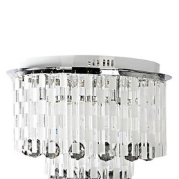 Lámpara de cristal semiempotrada con 8 luces