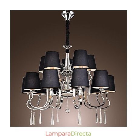 Lámpara de araña moderna, contemporánea, tradicional, clásica, rústica, estilo cabaña, vintage, estilo isla de campo, de metal cromado Lámpara de araña moderna, contemporánea, tradicional, clásica, rústica, estilo cabaña, vintage, estilo isla de campo, de metal cromado