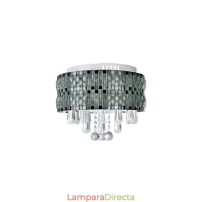 Elegante lámpara de techo de cristal