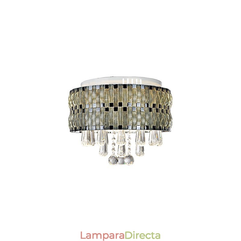 Elegante lámpara de techo de cristal