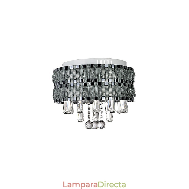 Elegante lámpara de techo de cristal