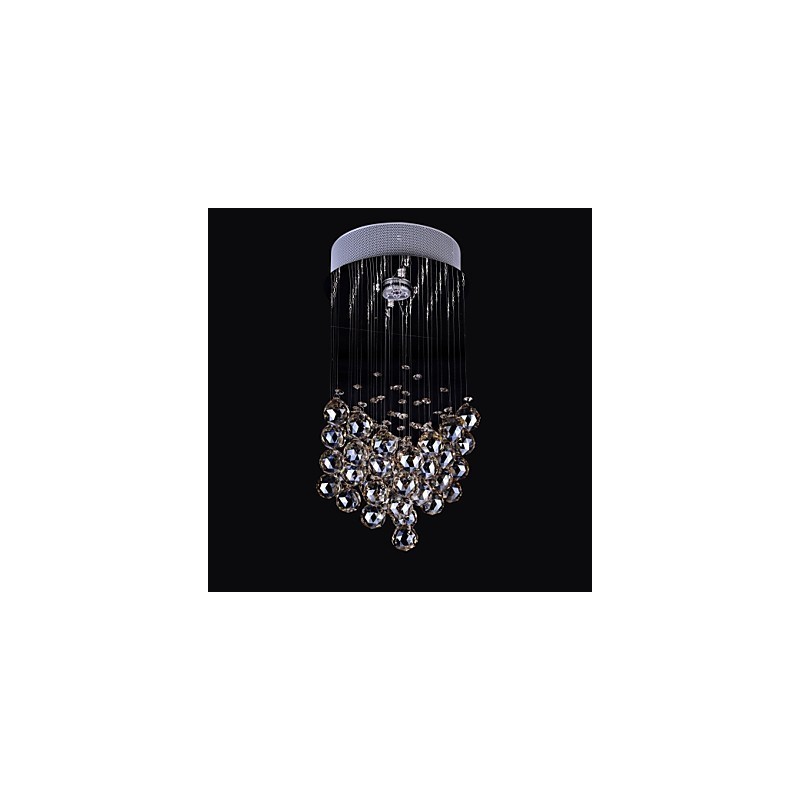 Lámpara de araña de cristal K9 de 1 luz transparente