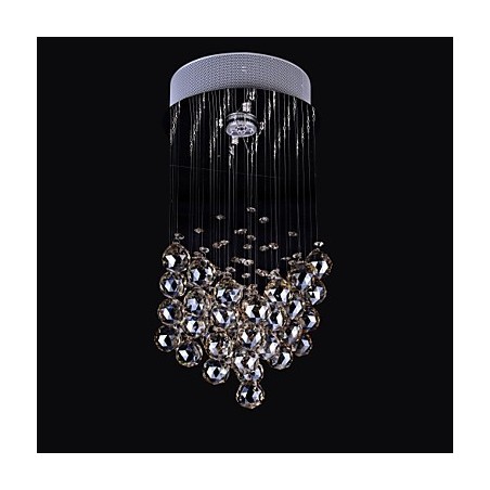 Lámpara de araña de cristal K9 de 1 luz transparente Lámpara de araña de cristal K9 de 1 luz transparente