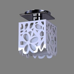 Lámpara empotrada galvanizada estilo mini cabaña rústica