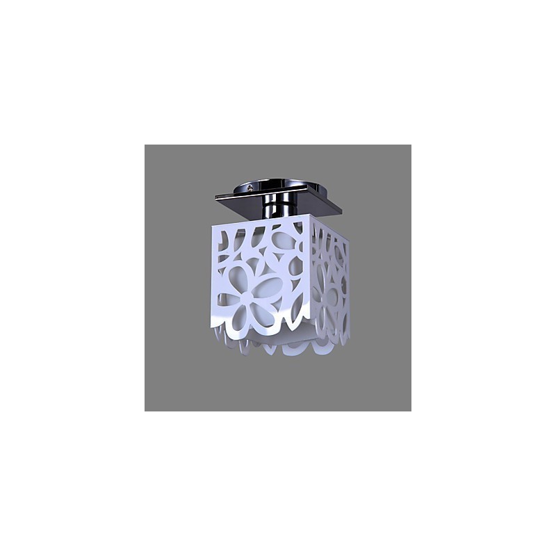 Lámpara empotrada galvanizada estilo mini cabaña rústica