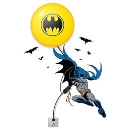 Papel pintado creativo de Batman de moda, lámpara de pared pequeña de bricolaje, lámpara de noche, luces de pared