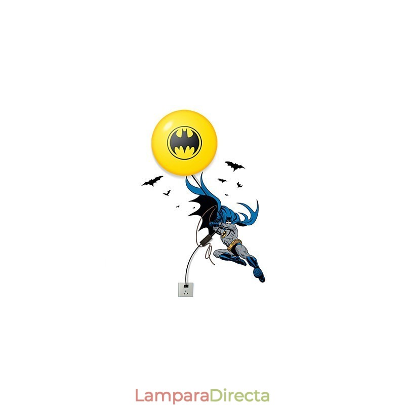 Papel pintado creativo de Batman de moda, lámpara de pared pequeña de bricolaje, lámpara de noche, luces de pared
