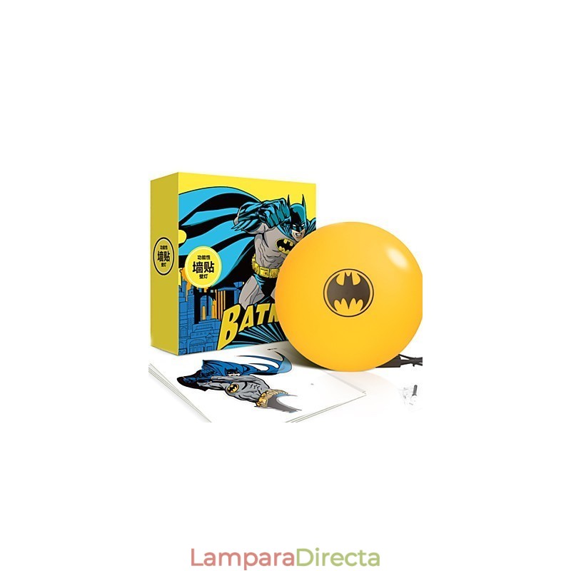 Papel pintado creativo de Batman de moda, lámpara de pared pequeña de bricolaje, lámpara de noche, luces de pared