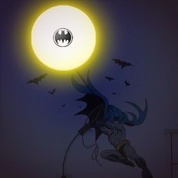 Papel pintado creativo de Batman de moda, lámpara de pared pequeña de bricolaje, lámpara de noche, luces de pared