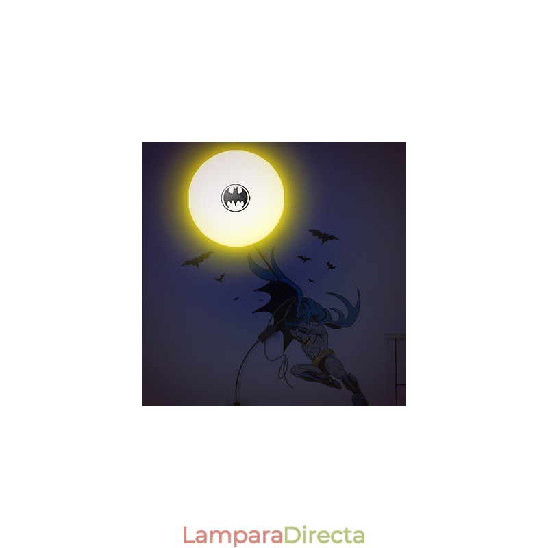 Papel pintado creativo de Batman de moda, lámpara de pared pequeña de bricolaje, lámpara de noche, luces de pared