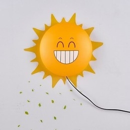 Papel tapiz Lámparas de pared Flor Cara DIY Diversión Ambiente Luz de noche Niños Lámpara de noche Decoración Sol