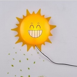Papel tapiz Lámparas de pared Flor Cara DIY Diversión Ambiente Luz de noche Niños Lámpara de noche Decoración Sol