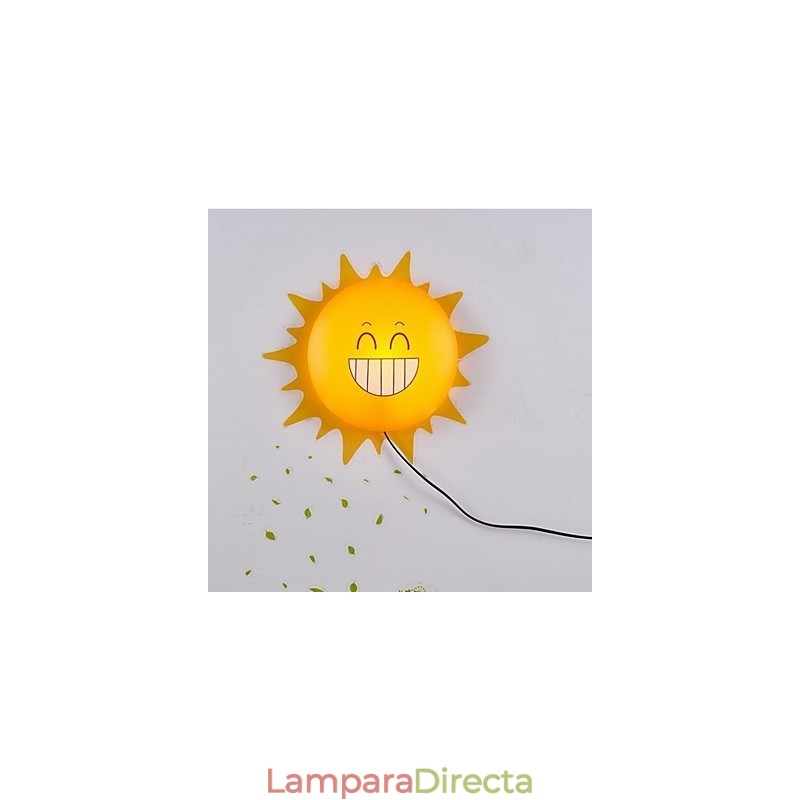 Papel tapiz Lámparas de pared Flor Cara DIY Diversión Ambiente Luz de noche Niños Lámpara de noche Decoración Sol