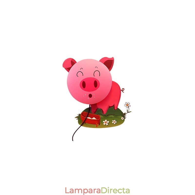 Papel tapiz Lámparas de pared Flor Cara DIY Ambiente divertido Luz de noche Niños Lámpara de noche Decoración Cerdo rosa