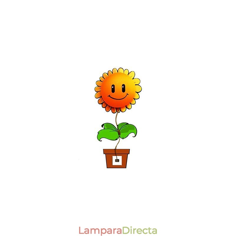 Lámparas de pared con papel tapiz DIY, cara de flor, ambiente divertido, luz de noche para niños, lámpara de noche, decoración