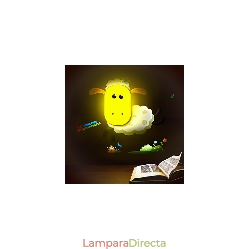 Lámpara de pared para niños con luz nocturna pequeña y control inteligente de luz creativa, ideal para jugar con espíritu creativo, 9 x 6 pulgadas.