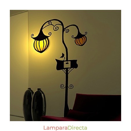 Lámpara de pared de plástico resistente a altas temperaturas con forma de calabaza, luz y papel tapiz 3D creativo. Lámpara de pared de plástico resistente a altas temperaturas con forma de calabaza, luz y papel tapiz 3D creativo.