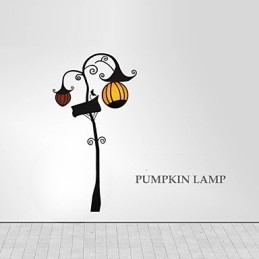 Lámpara de pared de plástico resistente a altas temperaturas con forma de calabaza, luz y papel tapiz 3D creativo.