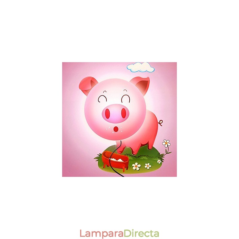 Lámpara de pared de plástico resistente a altas temperaturas con efecto cerdo, que puede quitar el papel tapiz 3D creativo hasta 10 °C.