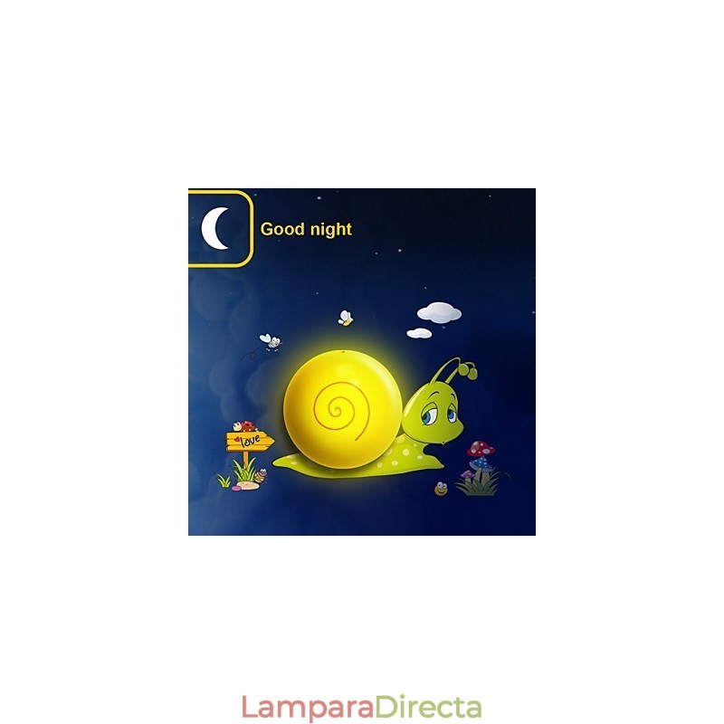 Lámpara de pared de plástico resistente a altas temperaturas con forma de caracol, que se puede quitar fácilmente hasta 10 °C. Papel tapiz 3D creativo.