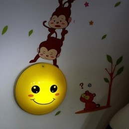 Pegatinas de pared Monos luz activada inteligente inducción esmetope adorno lámpara de pared