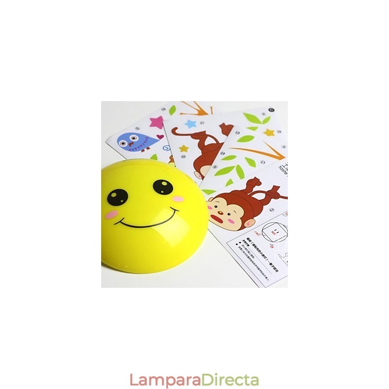 Pegatinas de pared Monos luz activada inteligente inducción esmetope adorno lámpara de pared