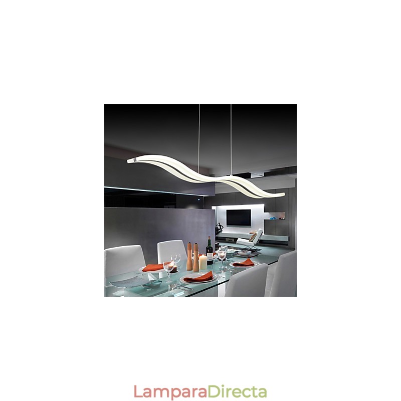 Lámpara colgante contemporánea moderna de cromo