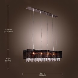 Lámpara colgante moderna contemporánea de cristal de isla y otros metales