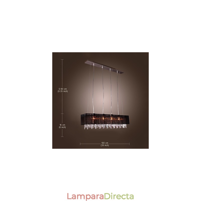 Lámpara colgante moderna contemporánea de cristal de isla y otros metales