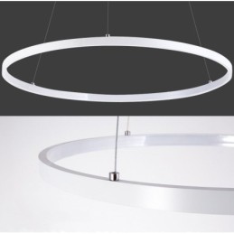Lámpara colgante regulable con control remoto, diseño moderno, tres anillos.