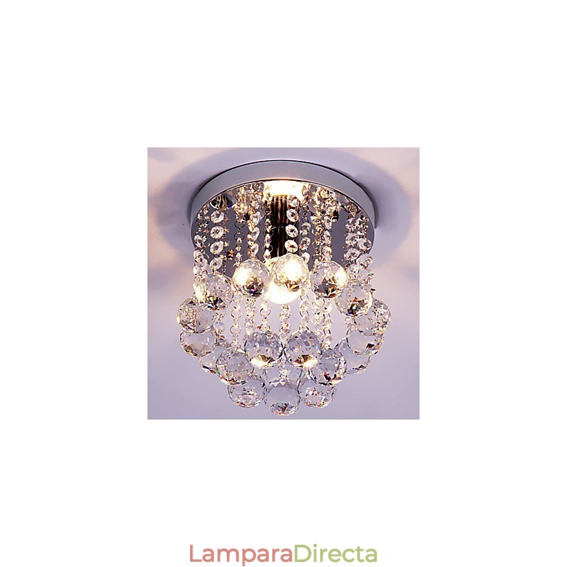Lámpara de araña moderna de estilo mini de cristal K9 con montaje empotrado