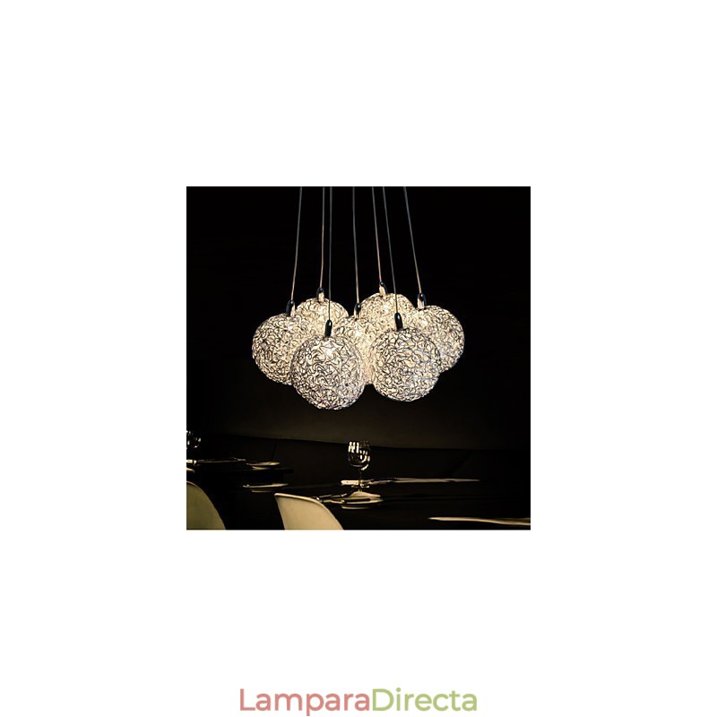Lámpara colgante moderna de 7 luces para decoración del hogar, de aluminio.