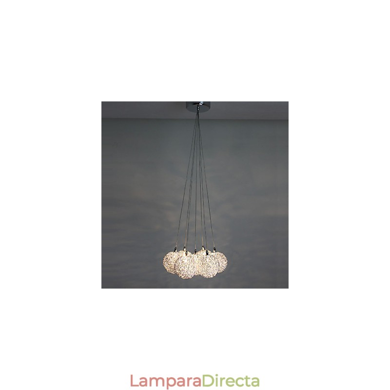 Lámpara colgante moderna de 7 luces para decoración del hogar, de aluminio.