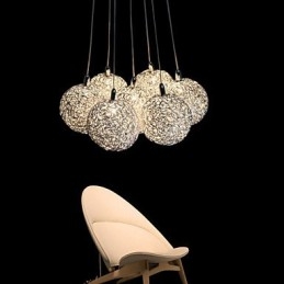 Lámpara colgante moderna de 7 luces para decoración del hogar, de aluminio.