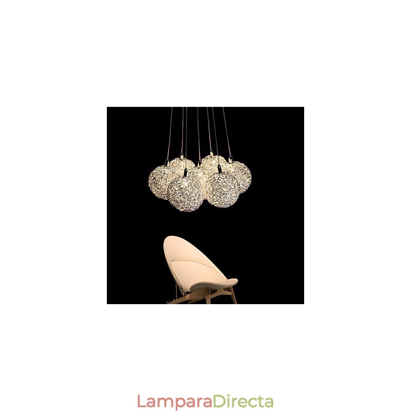 Lámpara colgante moderna de 7 luces para decoración del hogar, de aluminio.
