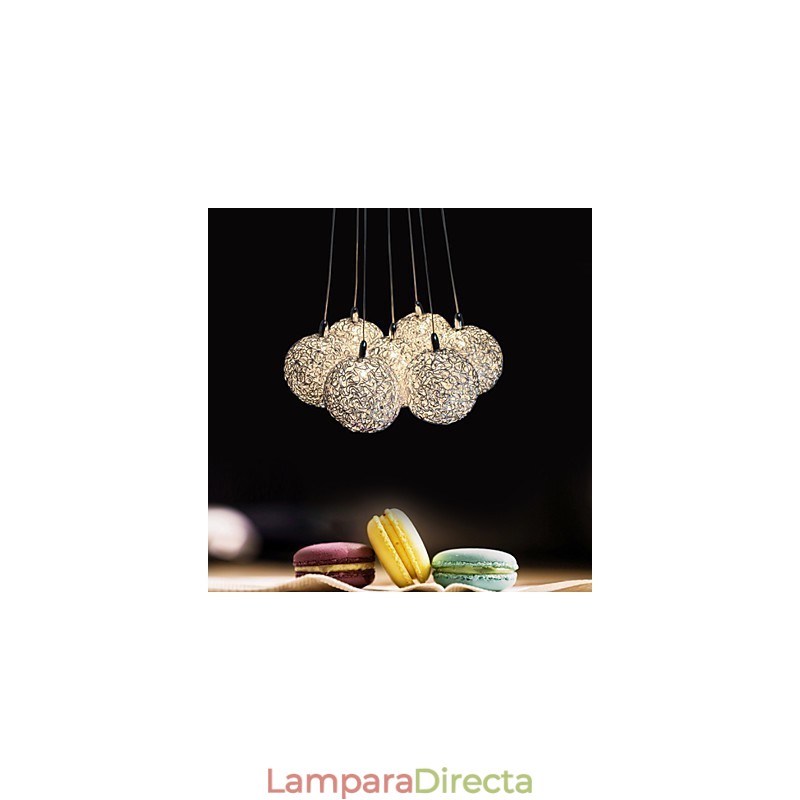 Lámpara colgante moderna de 7 luces para decoración del hogar, de aluminio.