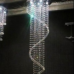 Lámpara de araña de cristal de lujo moderna de 4 luces