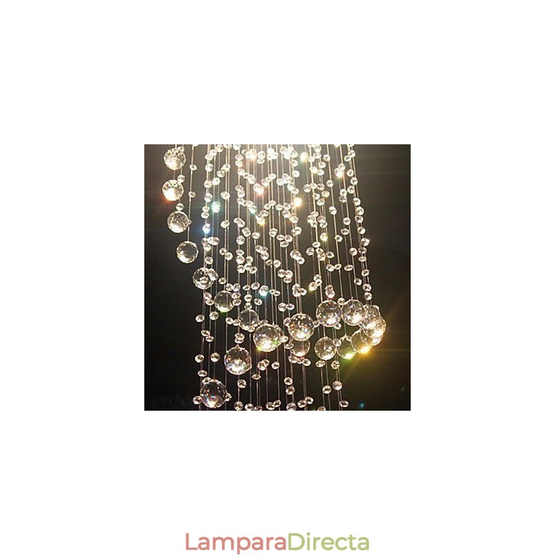 Lámpara de araña de cristal de lujo moderna de 4 luces