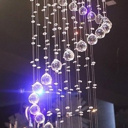Lámpara de araña de cristal de lujo moderna de 4 luces