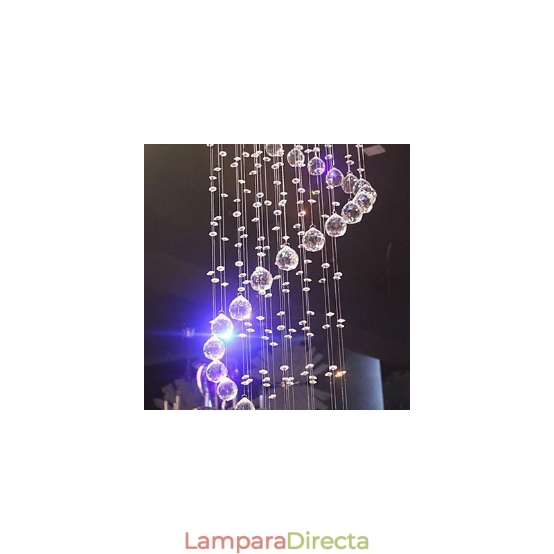 Lámpara de araña de cristal de lujo moderna de 4 luces