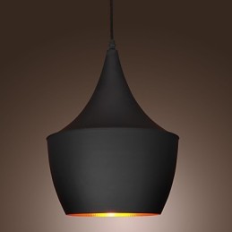 Lámpara colgante retro vintage de Tom Dixon Design en negro
